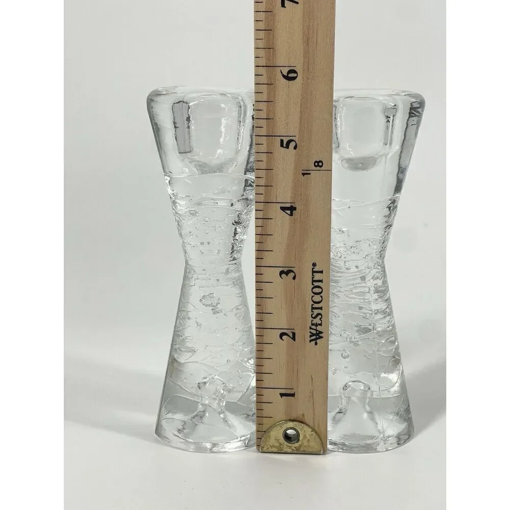 MCM Iittala Hourglass Cone Arkipelago Candle Holders Sarpaneva 5.5” Set Of 2